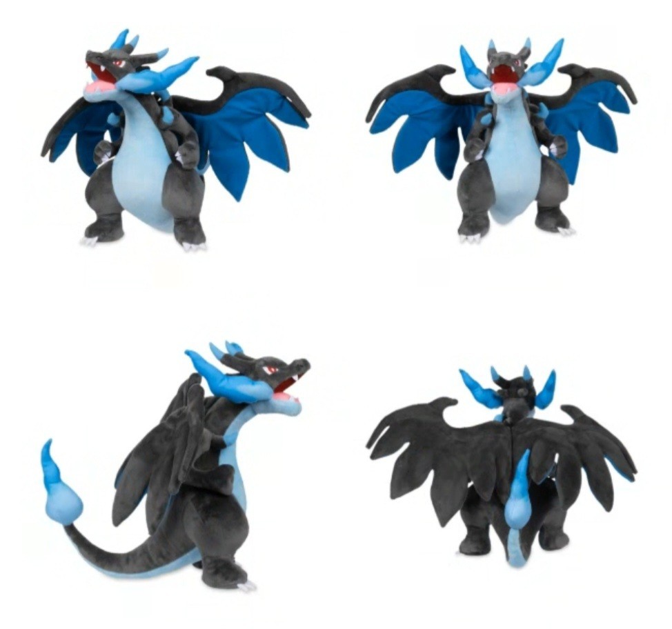Pokemon Center Original Mega Charizard X Plush - 17 ¼ 