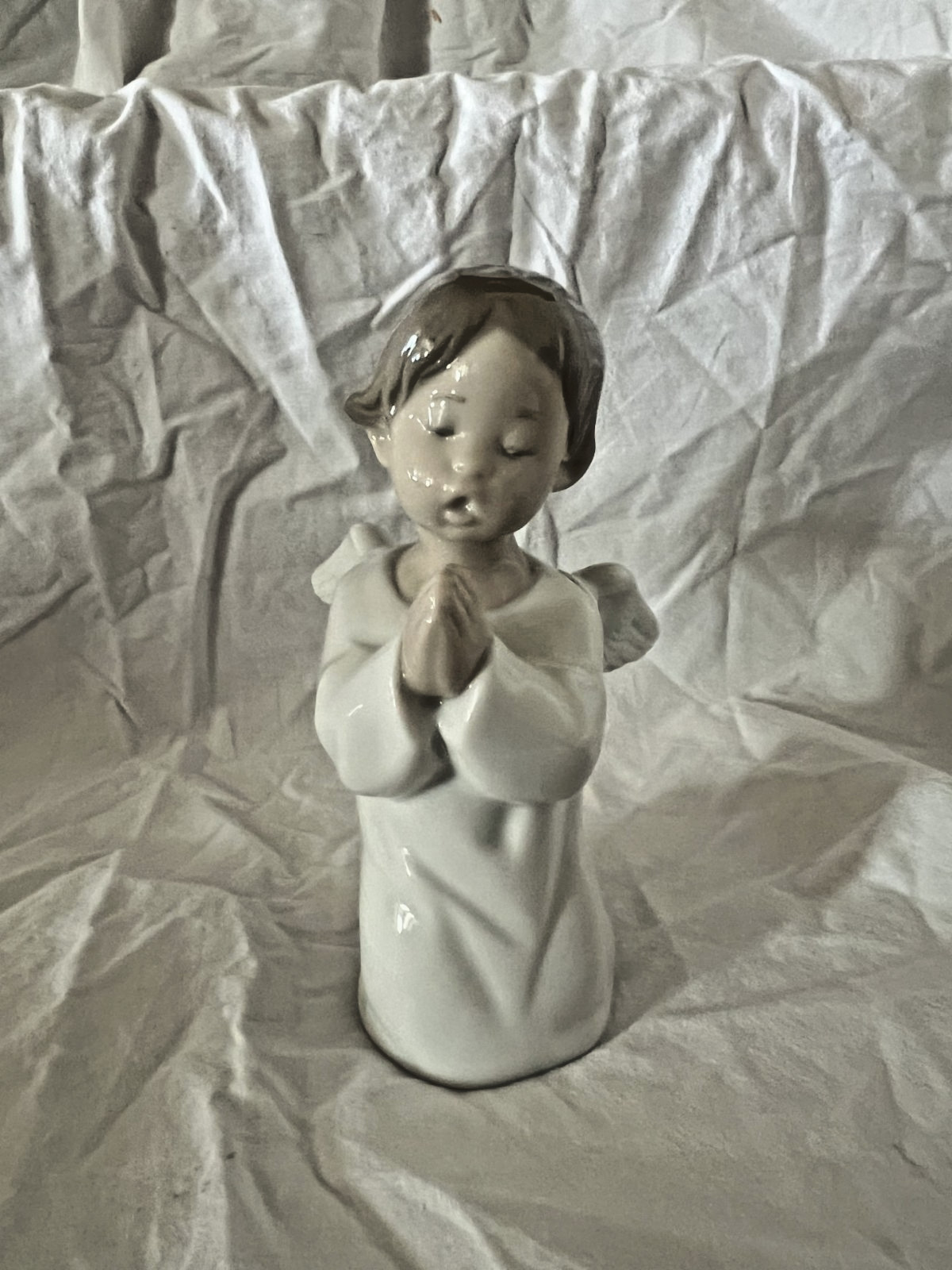 Vintage Genuine Lladro Angel Praying #4538 Glazed Porcelain Figurine W/Box
