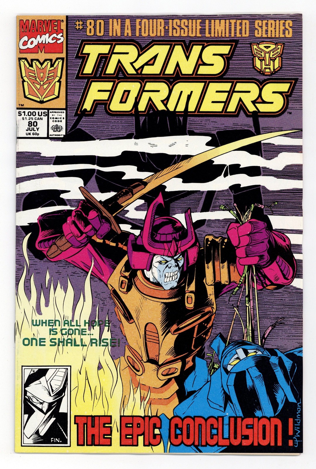 Transformers #80D VG/FN 5.0 1991
