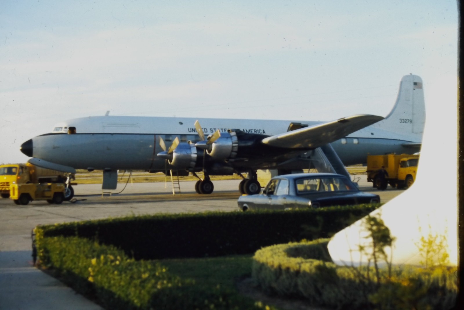c1970's Ektachrome 35mm Slide, United States Air Force C 118 Liftmaster AMERICA