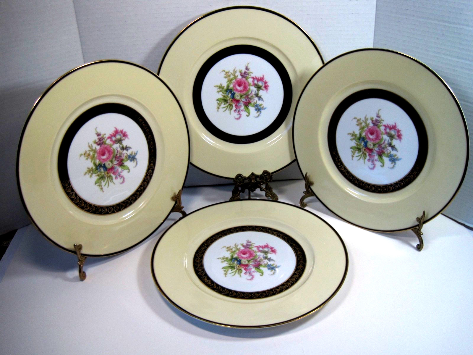 VTG Noritake Morimura Hand Painted Nippon Set Of 4 Dinner Plates  11