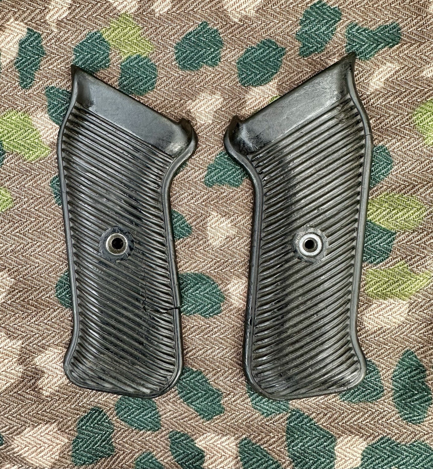 Original MP40 Bakelite Grips/100% Matching Set/One Grip Repaired