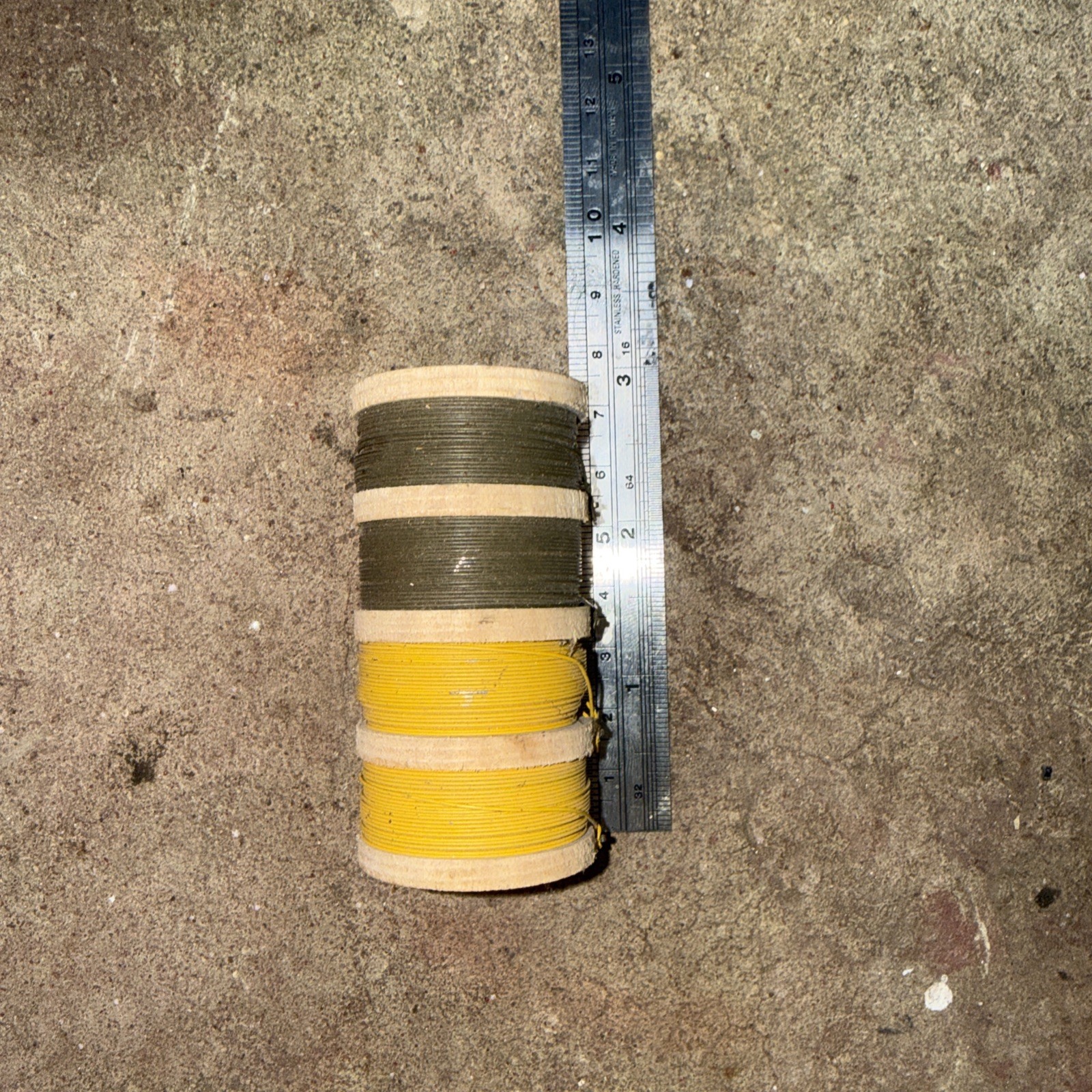 Original WW2 U.S. Army Unused Wood Spool of Trip Wire