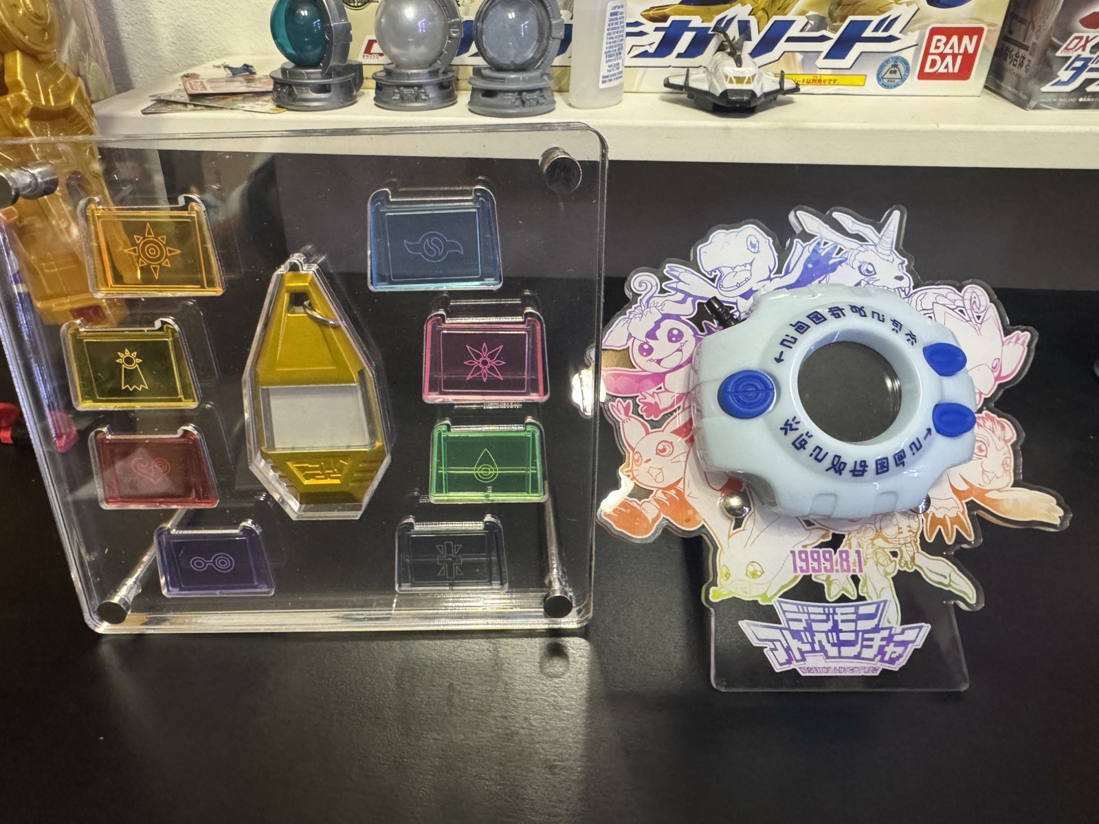 Digimon Digivice 25th COLOR EVOLUTION DX Set with Dosplay and Crests