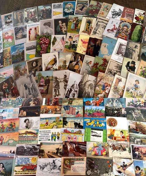 Huge Lot of 500  +++ Topical ~Greetings Postcards DAMAGED- SCRAPBOOK CRAFTS