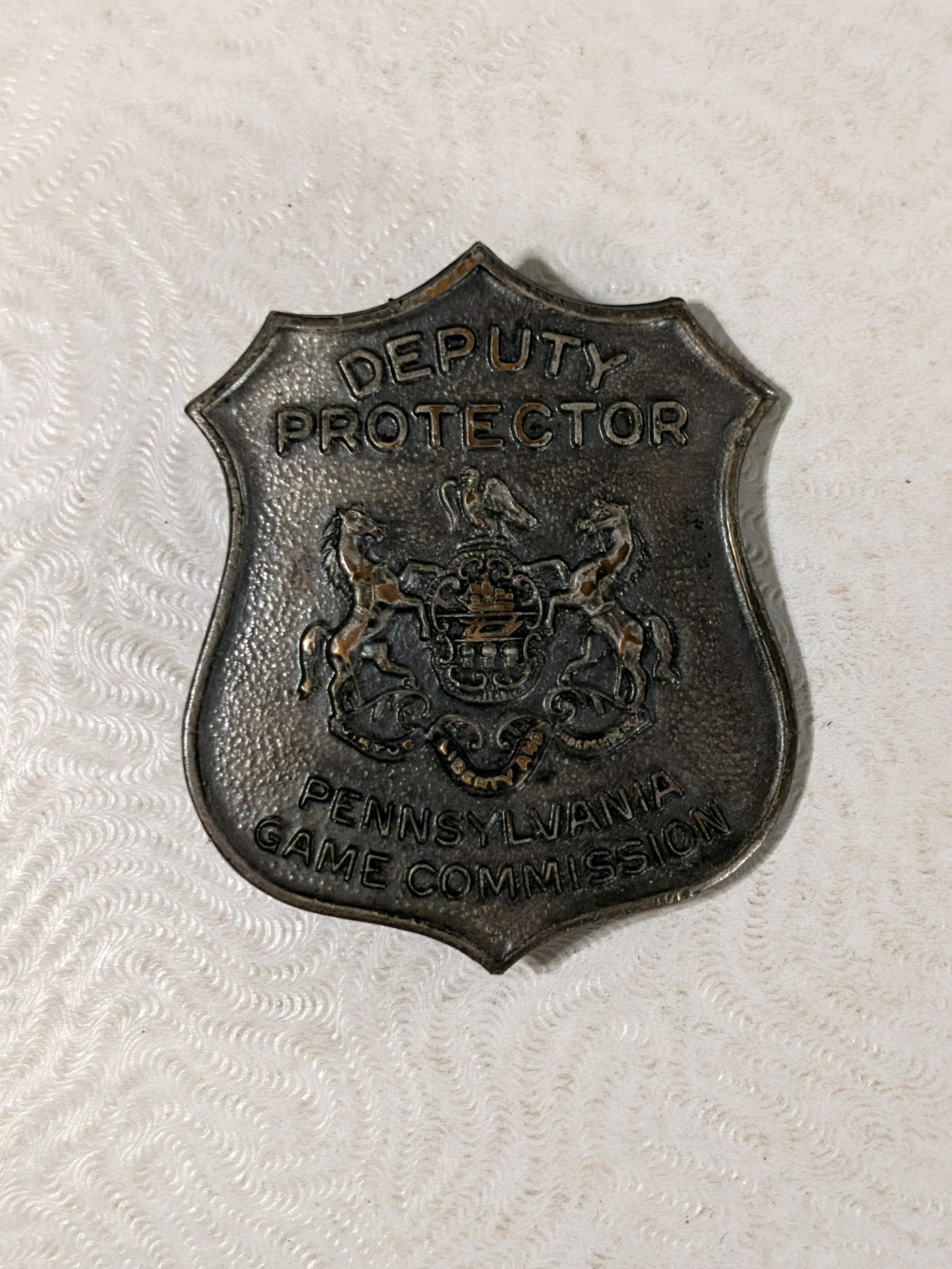 Vintage 1962 Pennsylvania PA Game Commission Deputy Protector Warden Badge