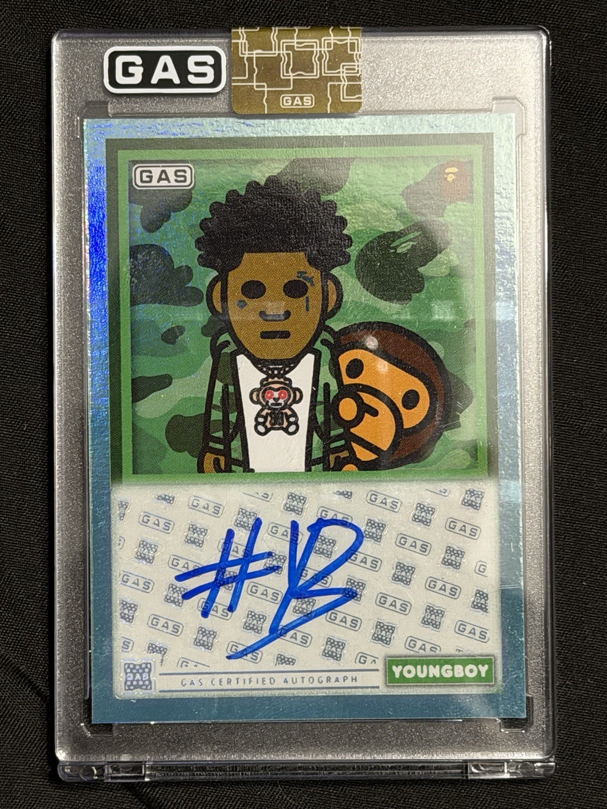 AUTOGRAPH 2026 GAS x Complex x Bape X NBA Never Broke Again Youngboy AUTO # 4/15
