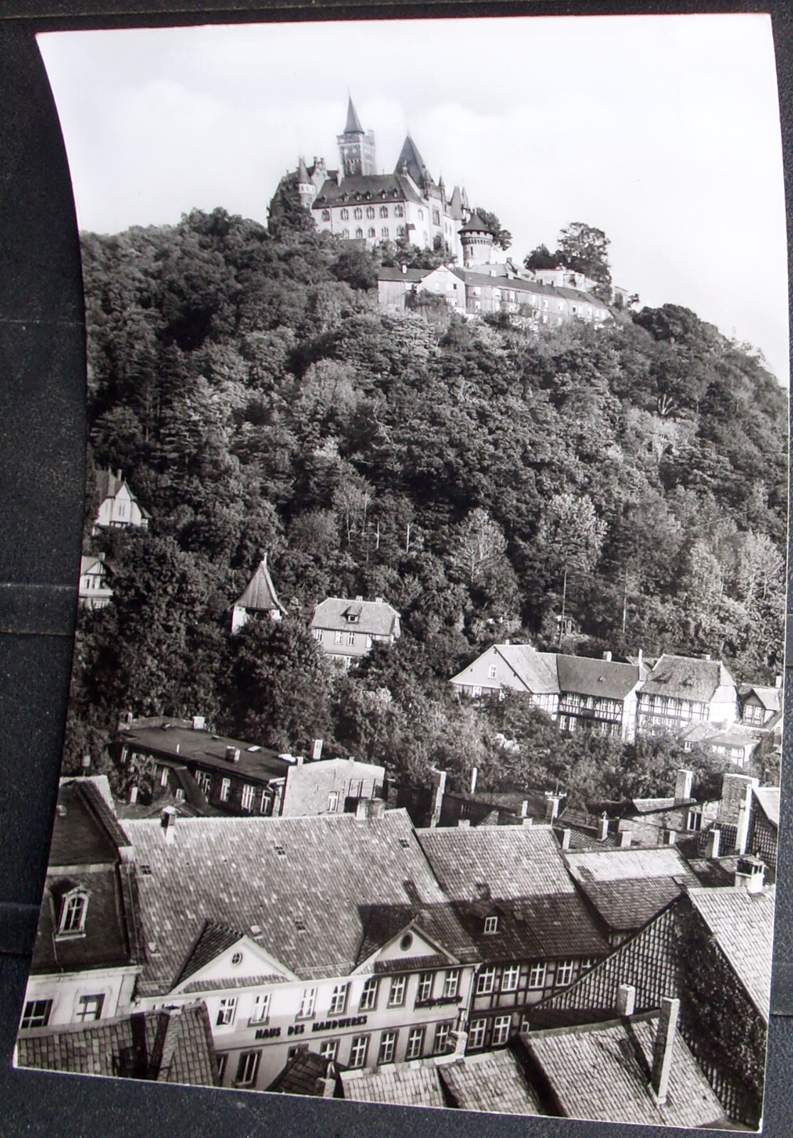 GDR Postcard 1977: Wernigerode Harz - View of the Castle