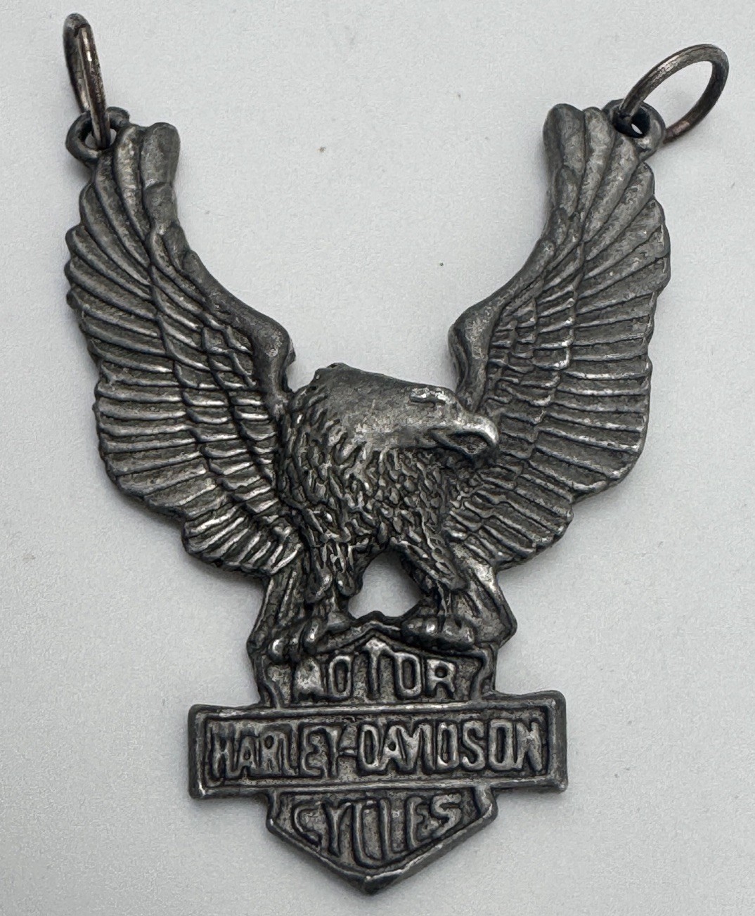 Vintage Harley Davidson Silver Tone Eagle Pendant