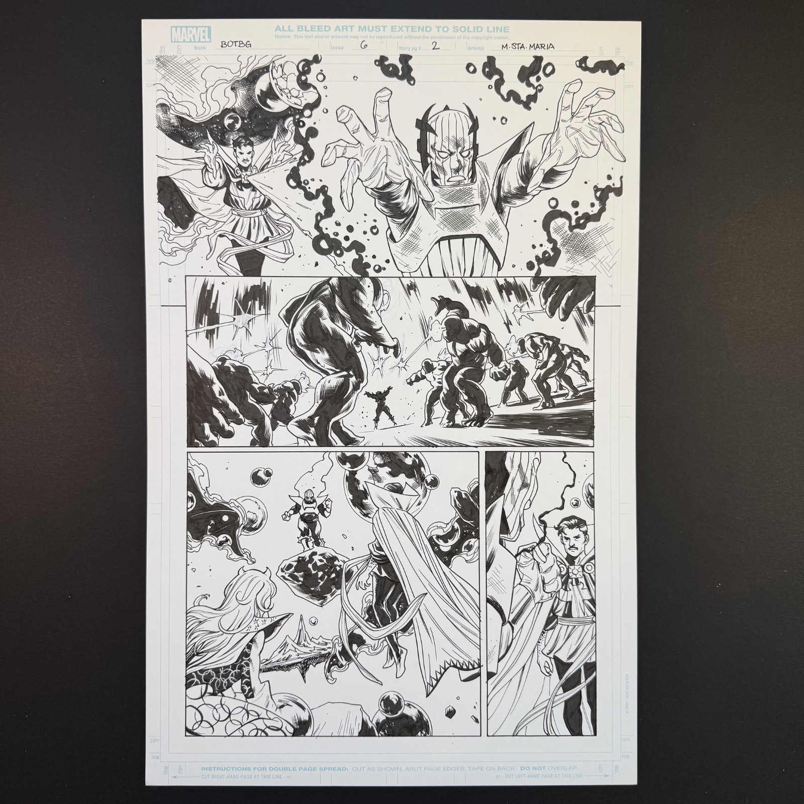 Bring on the Bad Guys Dormammu Doctor Strange Original Art Marvel 2025 Sta Maria