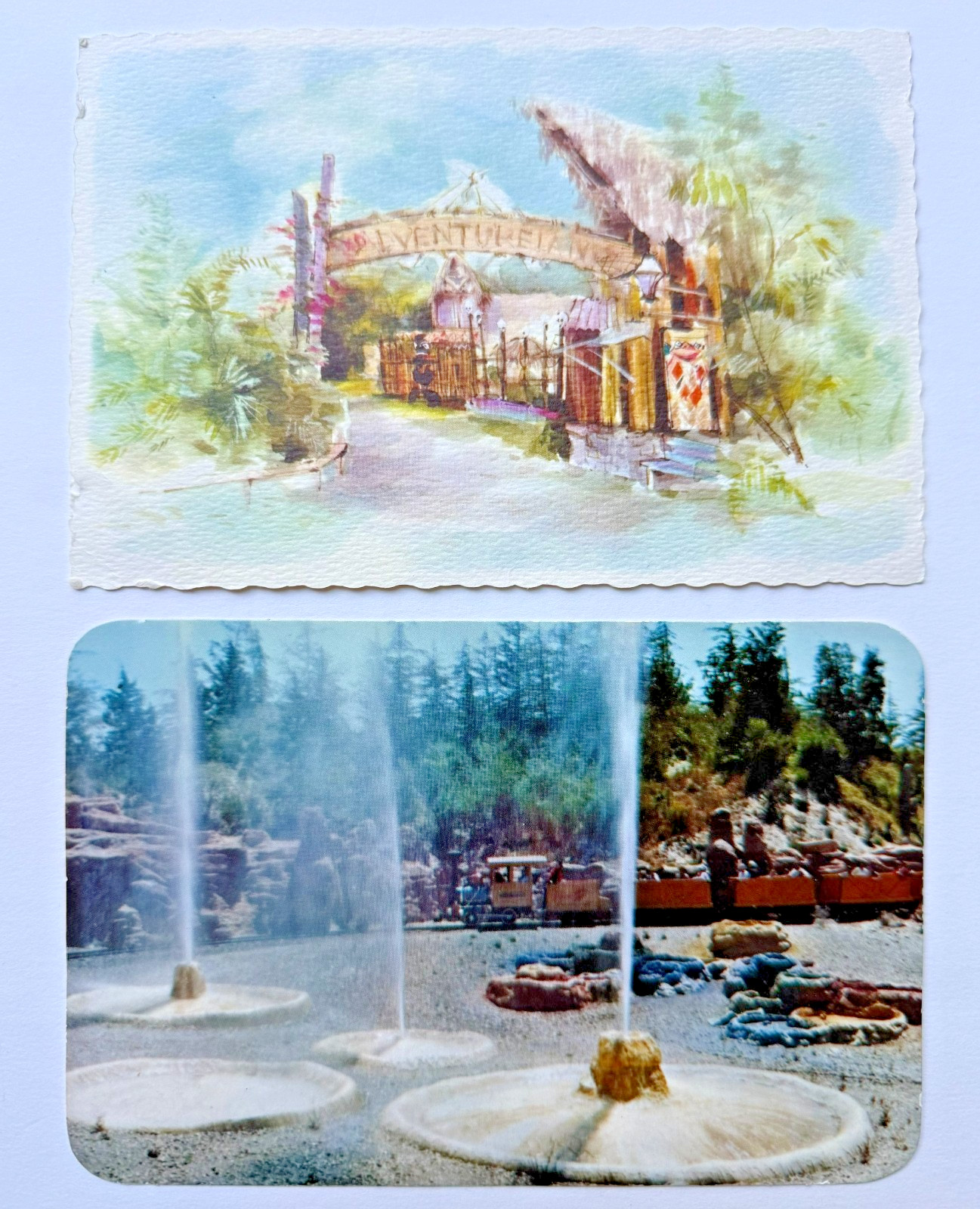 1960s Disneyland HALLMARK LARGE POSTCARDS #PDL 15 & 21 Mine Train Adventureland 1960s Disneyland HALLMARK LARGE POSTCARDS #PDL 15 & 21 Mine Train Adventureland
