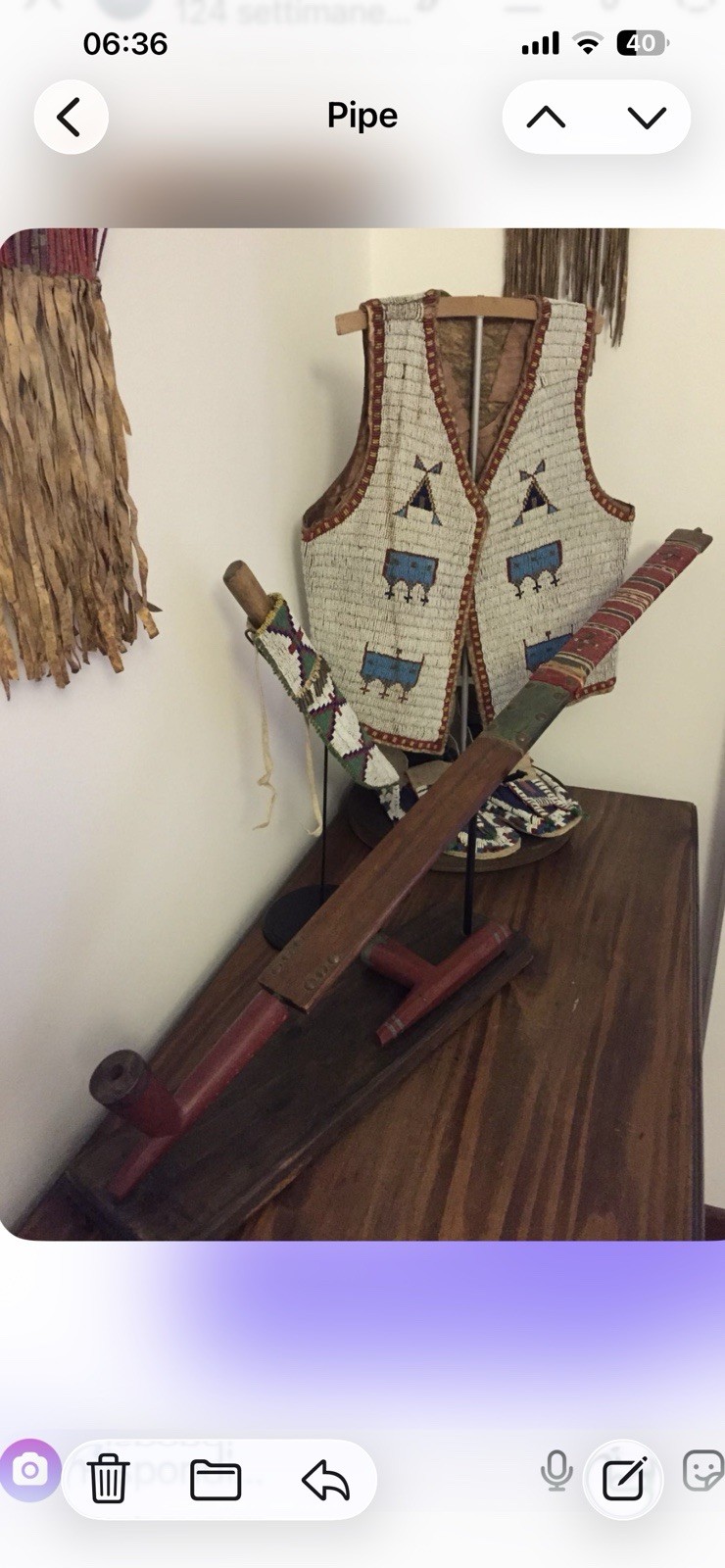 Antique Plains Pipe and Stem  1890 