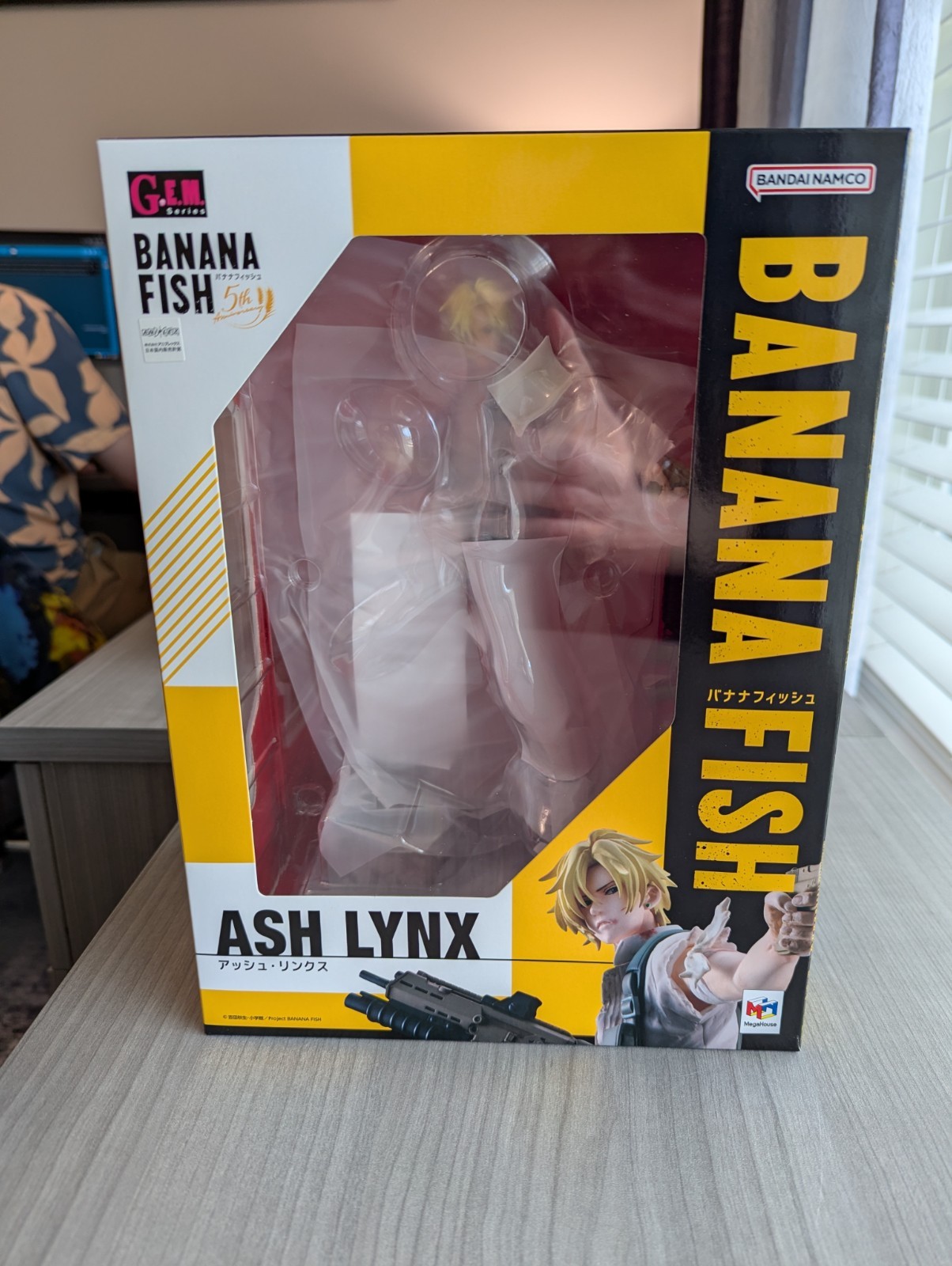 Banana Fish Ash Lynx Bandai Megahouse Gem Series Figure W/ Outer Box