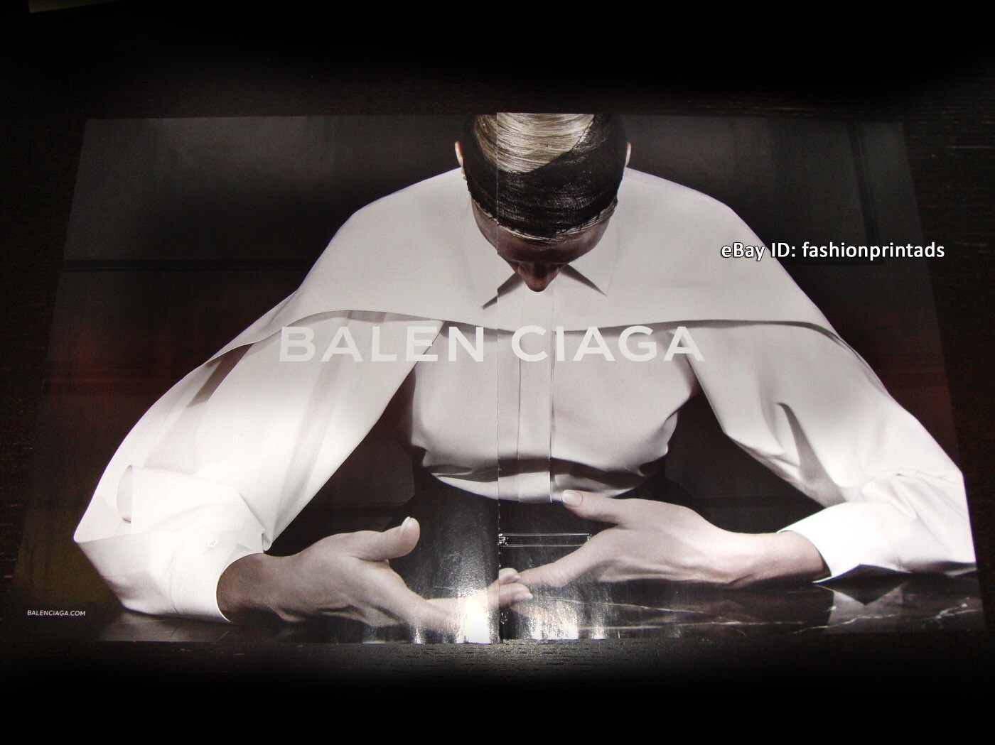 BALENCIAGA 2-Page PRINT AD Fall 2013 Supermodel KRISTEN McMENAMY Steven Klein