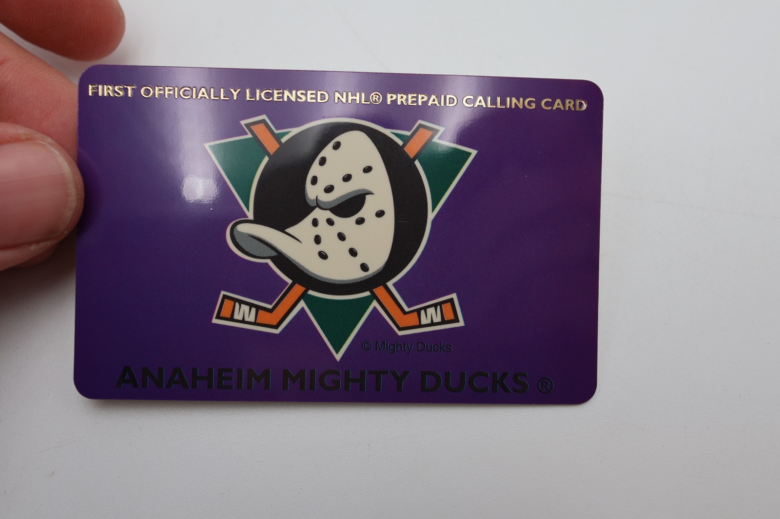 Mighty Ducks Anaheim 1994 NHL Hockey Prepaid Phone Card Unused $10