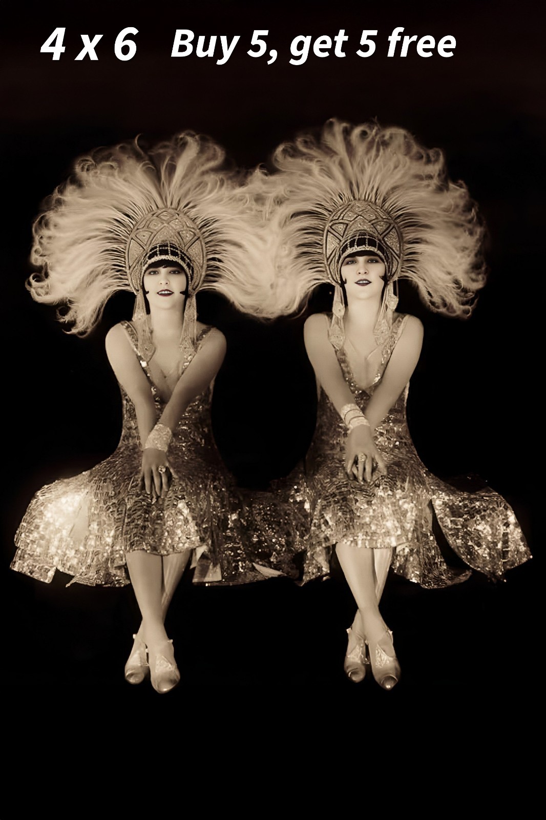 Ziegfeld Follies 💚 4x6 Photo - 1920s Flapper Era - Vintage Broadway - Stage Pub