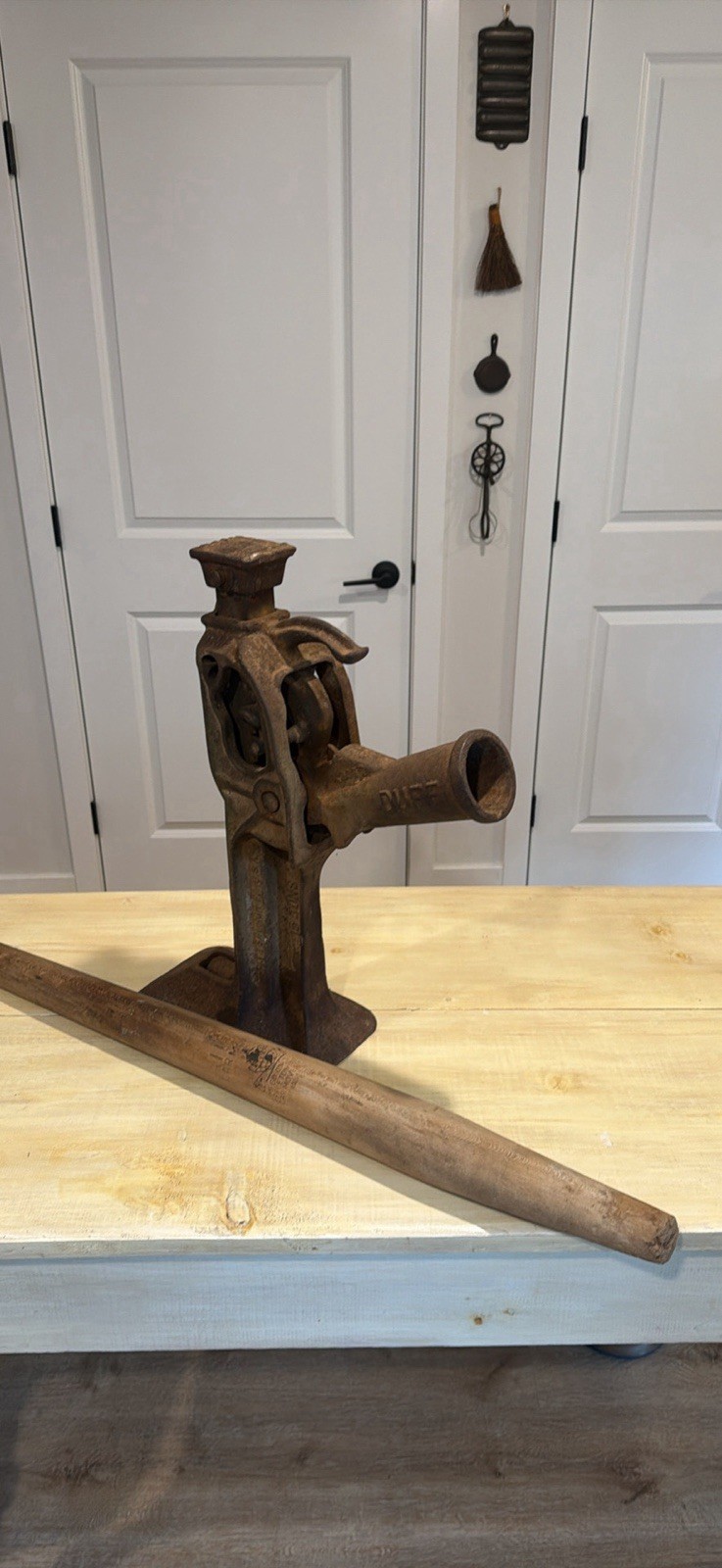 Vintage Duff Norton Railroad Jack 15 Ton No. 1 Working RARE With Wooden Lever