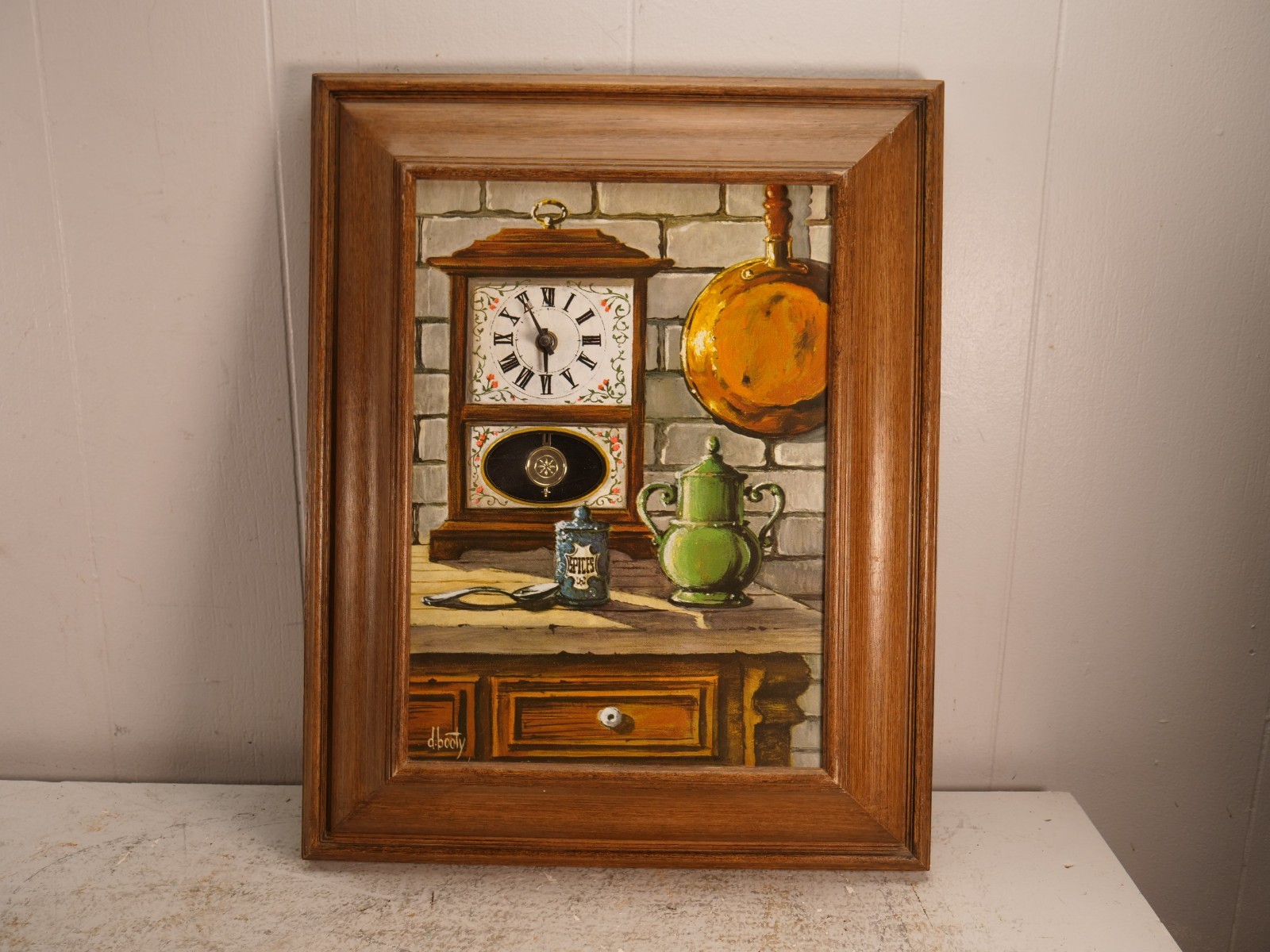 Vintage 1970s D Booty Corded Wall Clock Working Pendulum TESTED Vintage 1970s D Booty Corded Wall Clock Working Pendulum TESTED