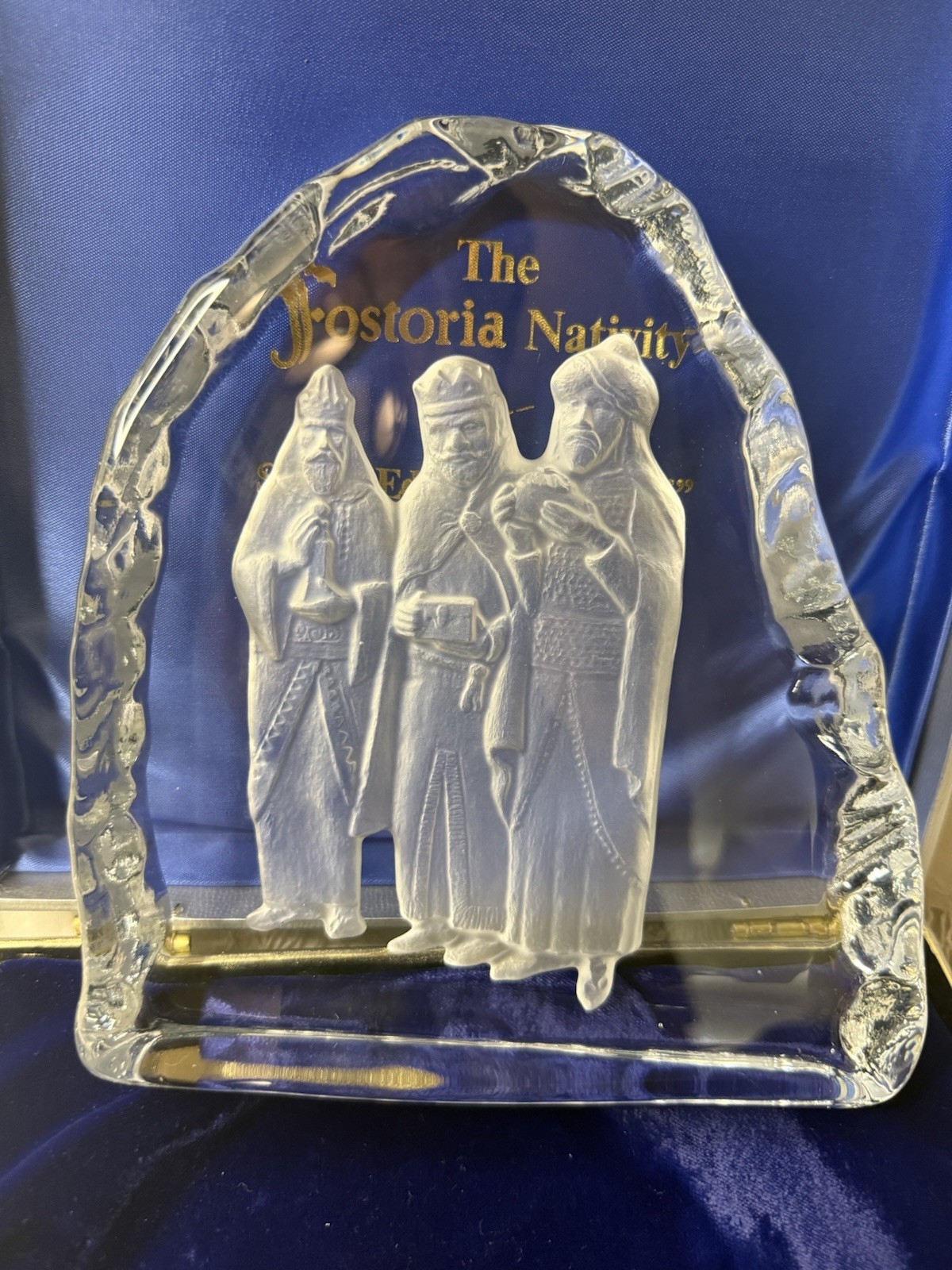 RARE No 7 Fostoria Crystal Nativity THE MAGI 2nd Ed 1980 Limited Boxed EXCELLENT