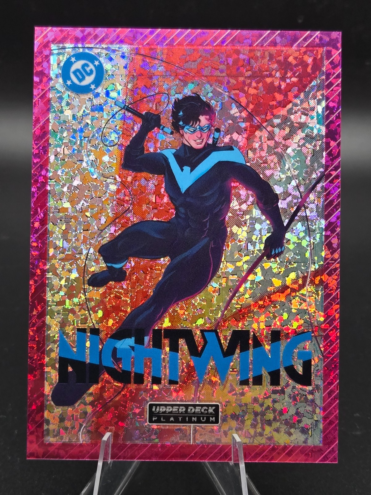 2026 Upper Deck Platinum DC NIGHTWING Cover Variant Pink Crystals 5/5