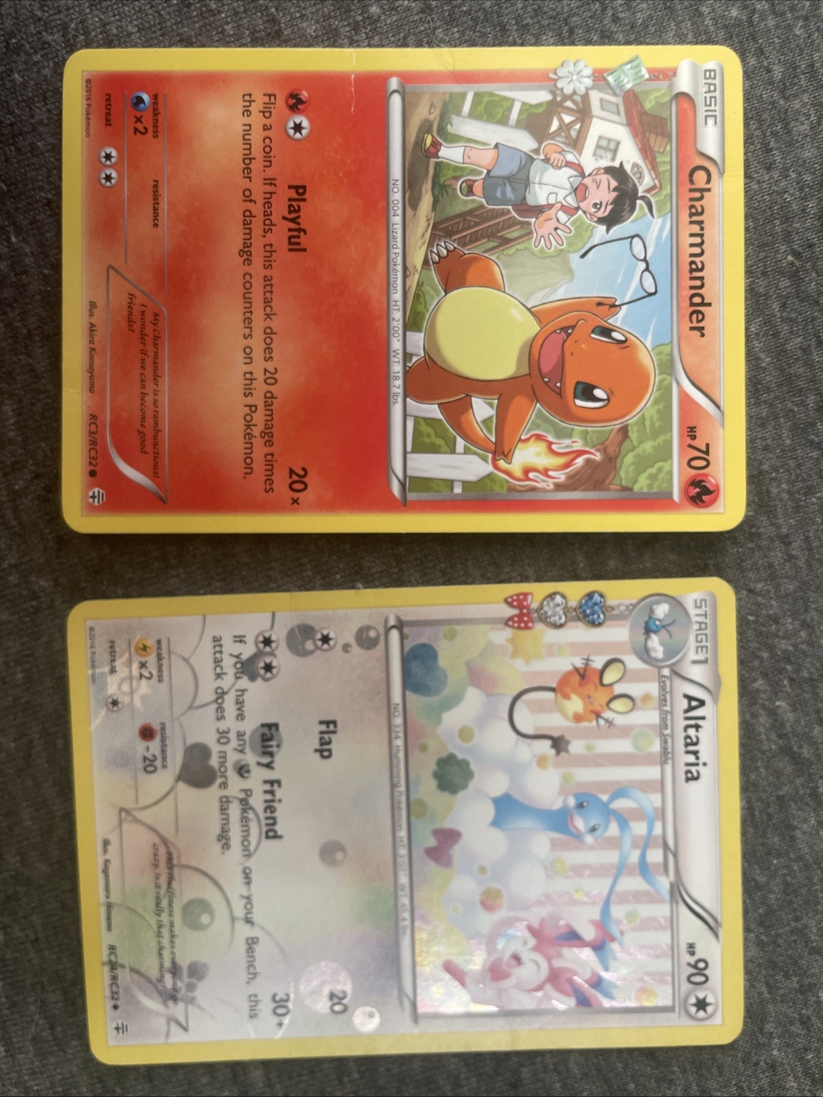 Pokémon XY Generations Radiant Collection Holo Lot of 2 Charmander And Altaria