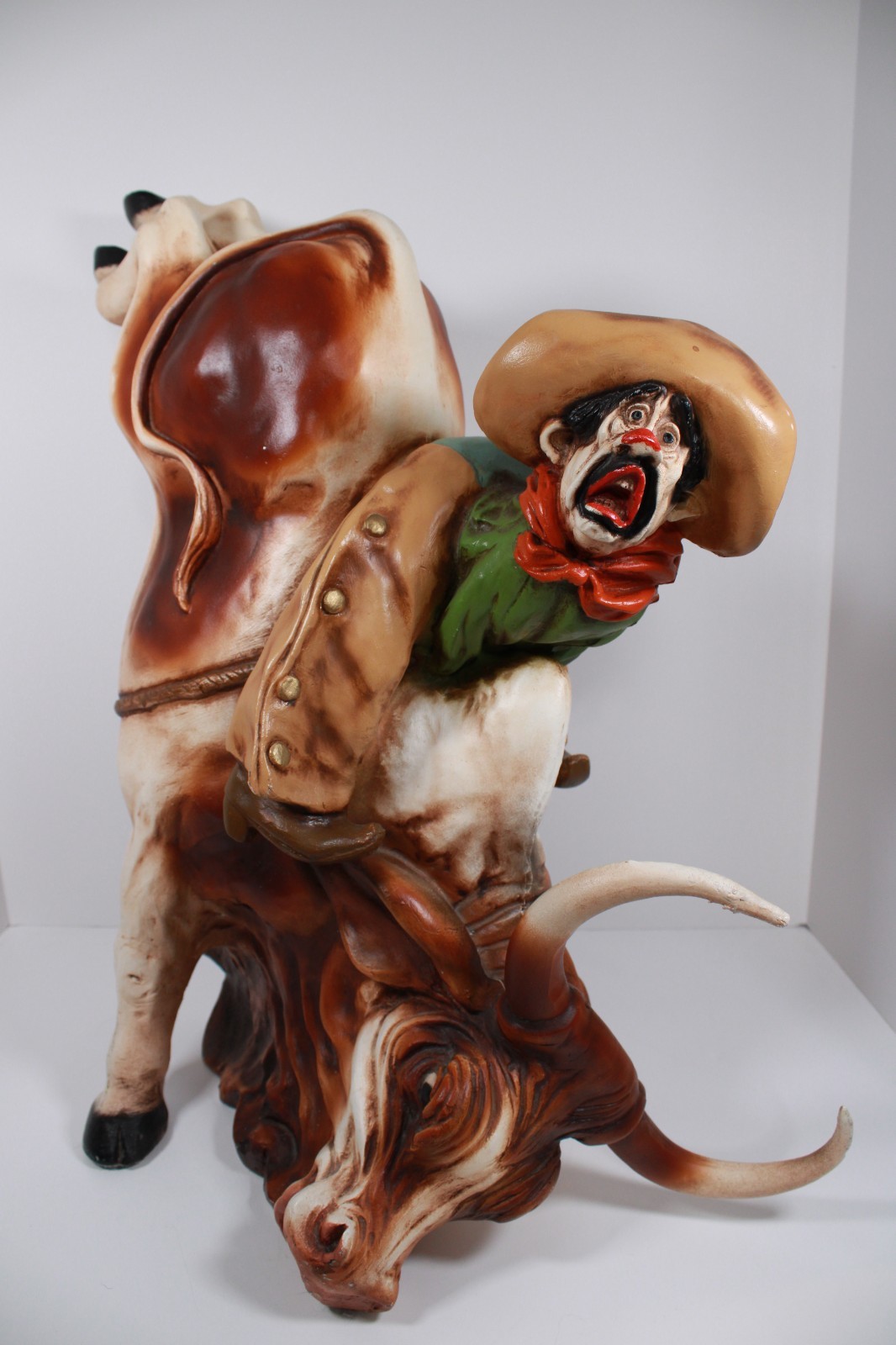 1979 Universal Statuary Large Cowboy Bull Rider/Steer Wrestler #637
