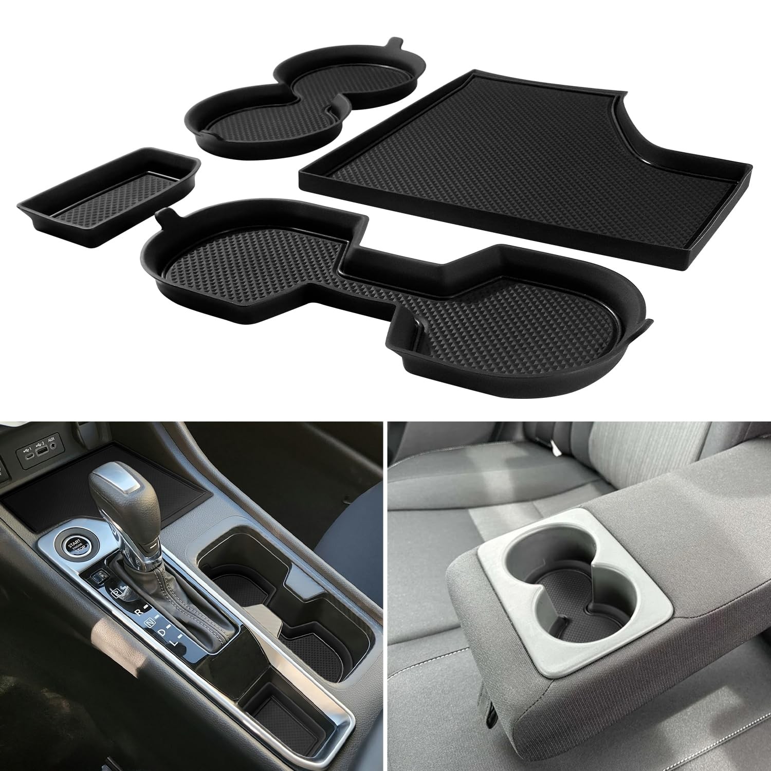 Nissan Sentra 2020-2025 Cup Holder Inserts Black Car Accessories