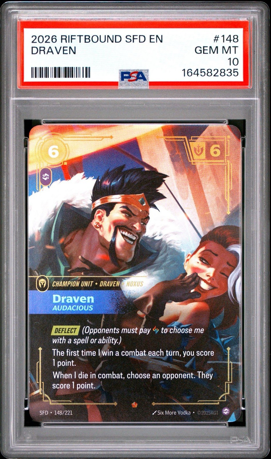 2026 RIFTBOUND: LEAGUE OF LEGENDS SFD-SPIRITFORGED DRAVEN - AUDACIOUS PSA 10