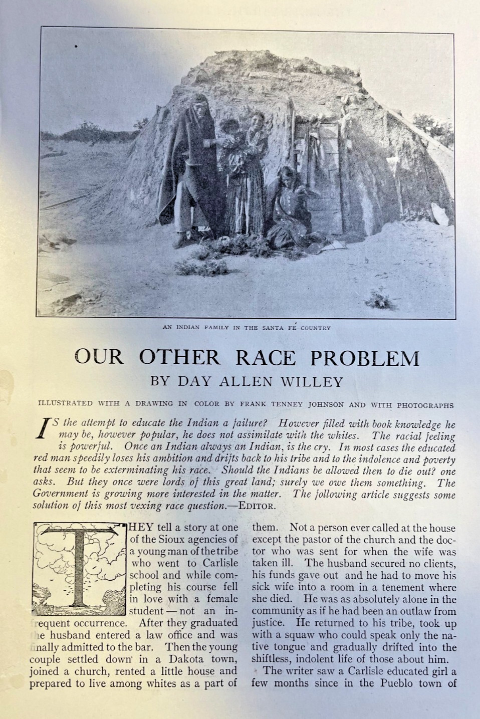 1907 Race Problems in America Native Citizens illustrated