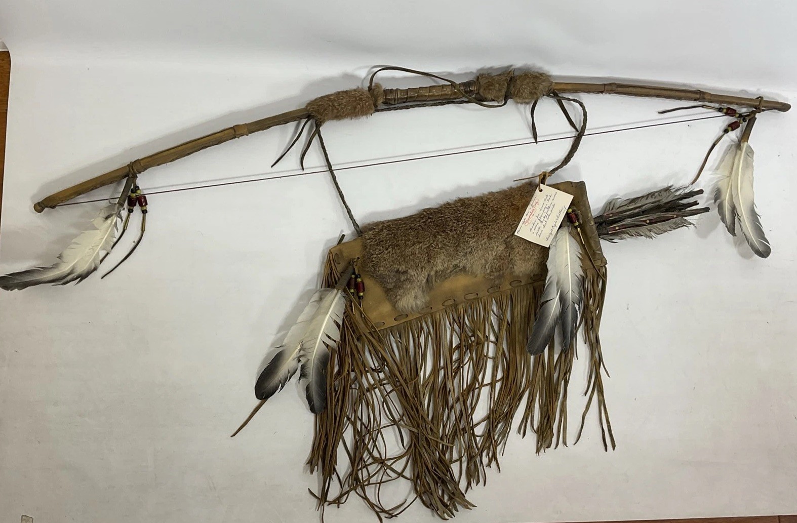 Bridget Eagle Feather Signed Bow & Quiver Set - 3 Arrows - Spirit of the Plains