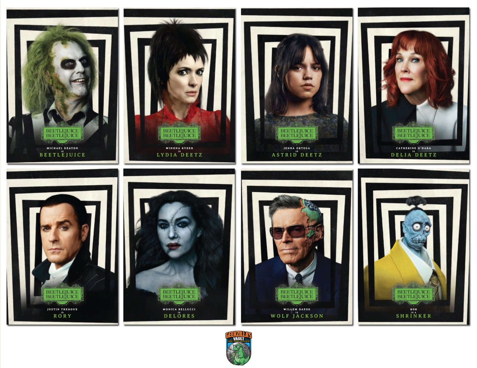 BEETLEJUICE BEETLEJUICE - 8 Card Characters Promo Set - Lydia Delia Astrid Wolf