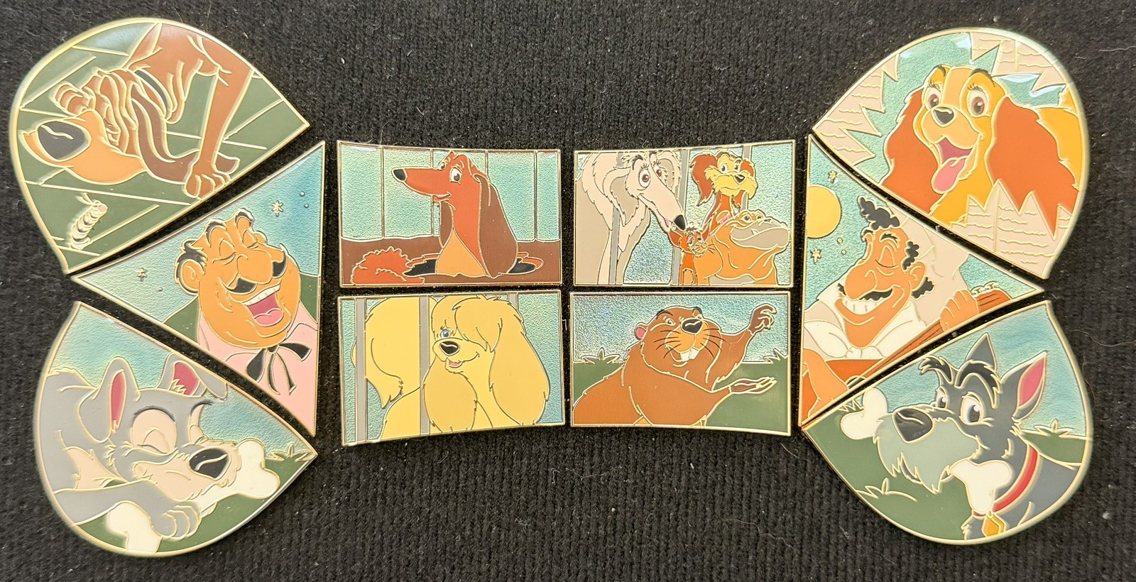 2025 Disney Lady & Tramp 70th Anniversary Mystery Box Bone - COMPLETE 10 PIN SET