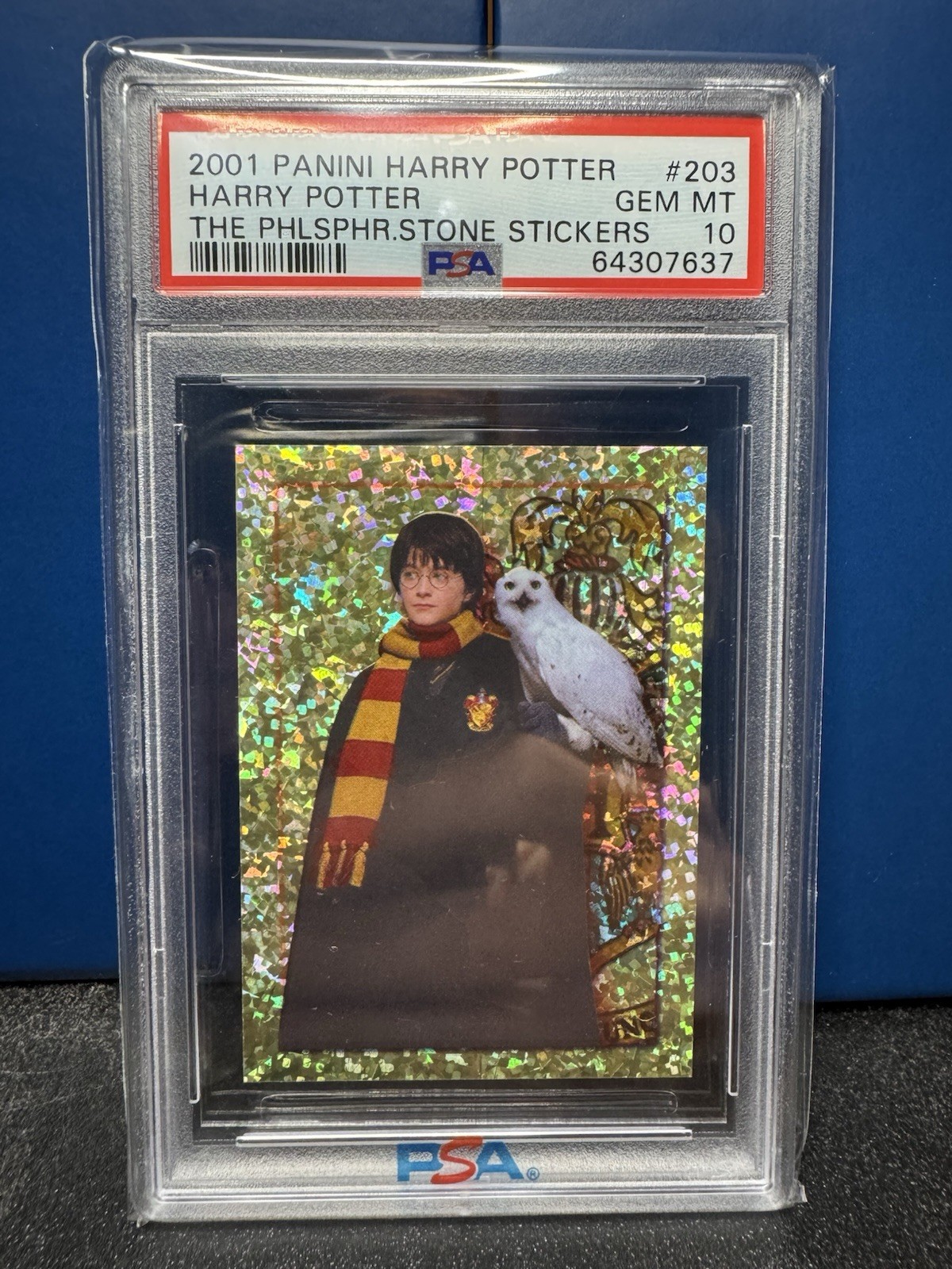 2001 Panini Harry Potter & The Philosopher’s Stone Sticker 203 Harry PSA 10