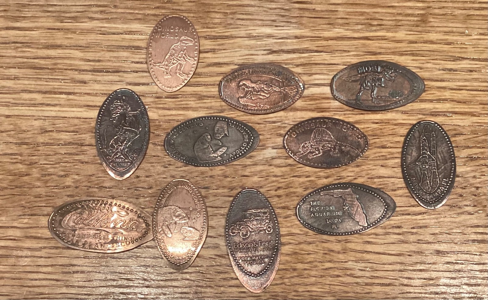 10 Florida Souvenir Penny Collectables