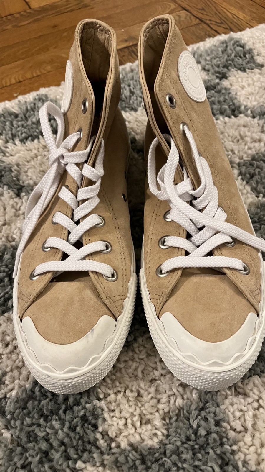 Chloe sneakers Tan/White shoes women size 8 - Amazing condition