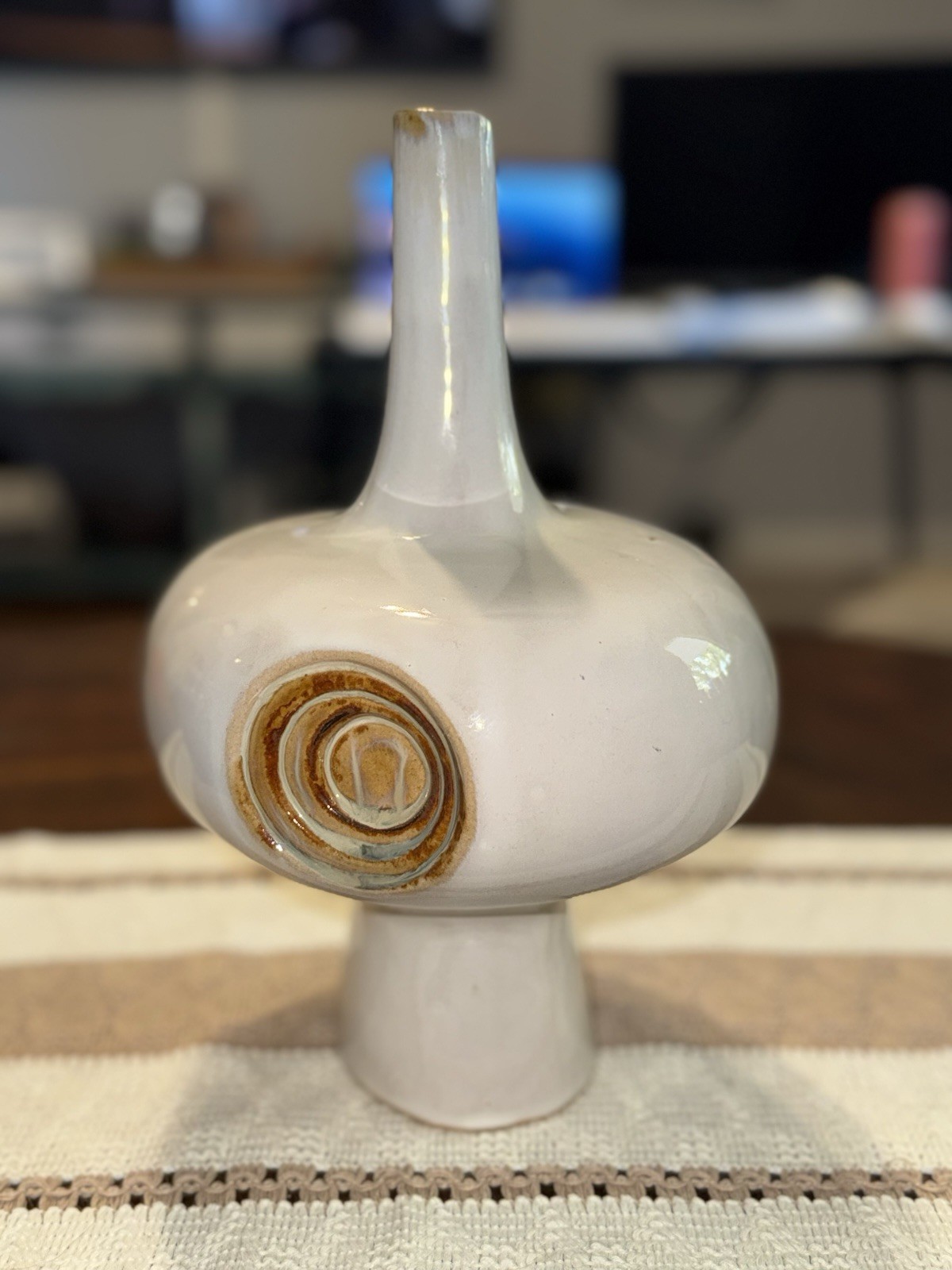 RARE DENISE GATARD slip cast vase circa 1955