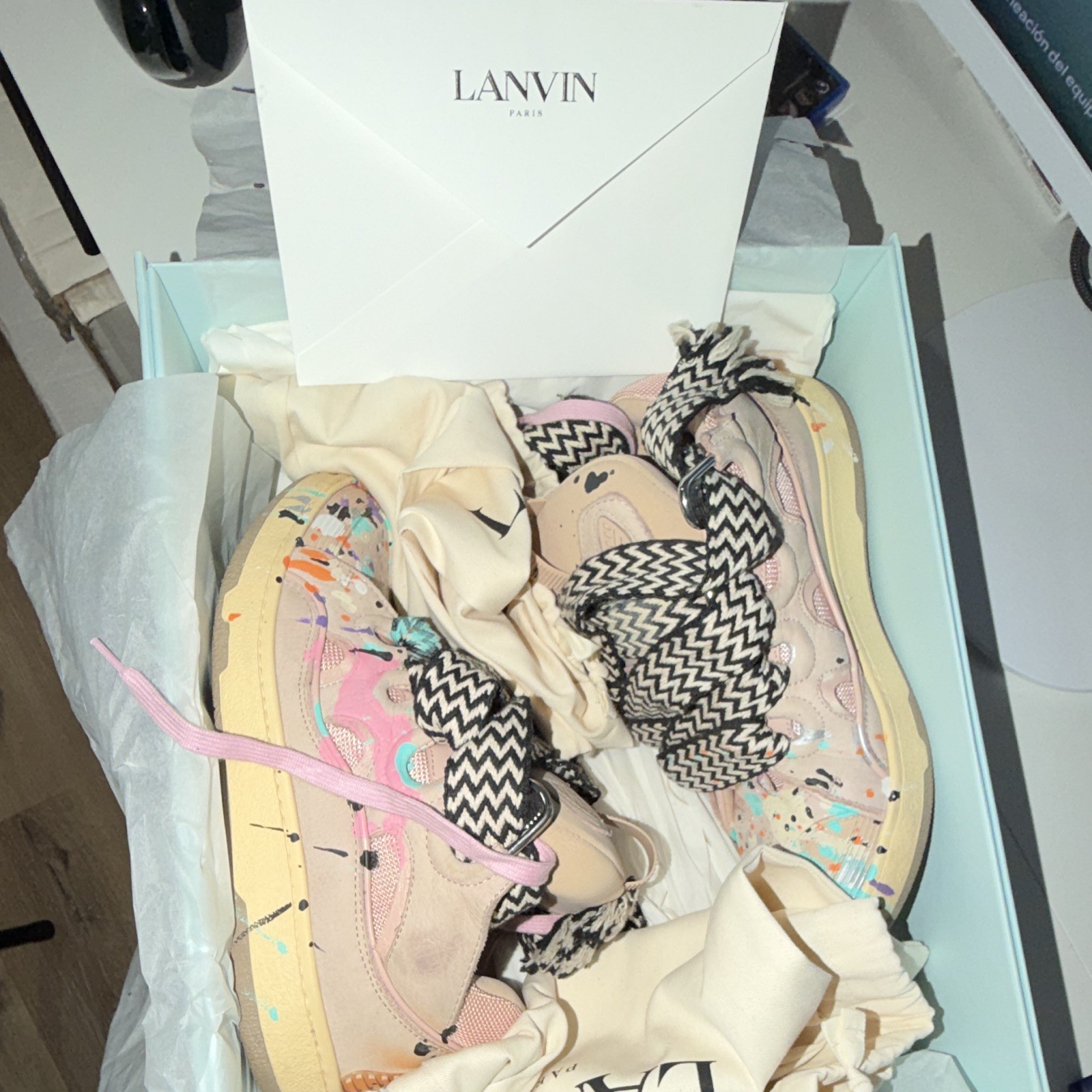 Lanvin X Gallery Dept Leather Curb Pale Pink Multi 7.5