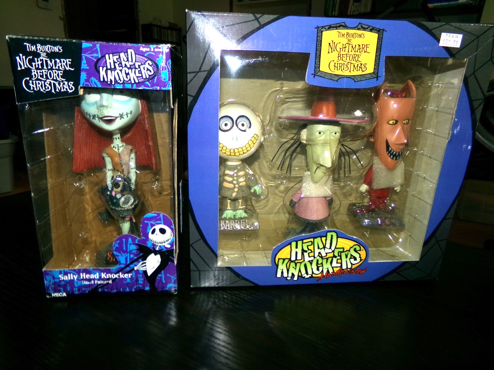LOT VTG NECA NIGHTMARE BEFORE CHRISTMAS HEADKNOCKERS SALLY LOCK SHOCK BARREL NEW