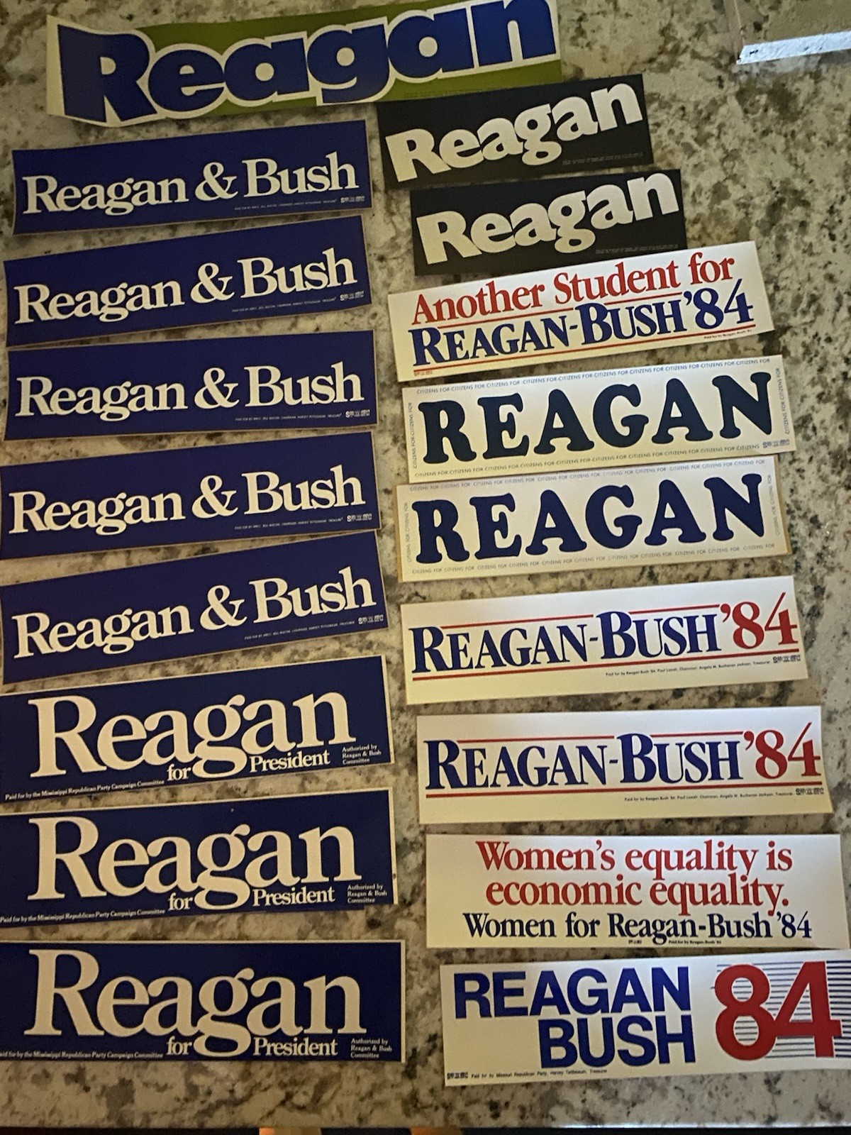 Vintage US Campaign Buttons & Stickers,  1960-1980.