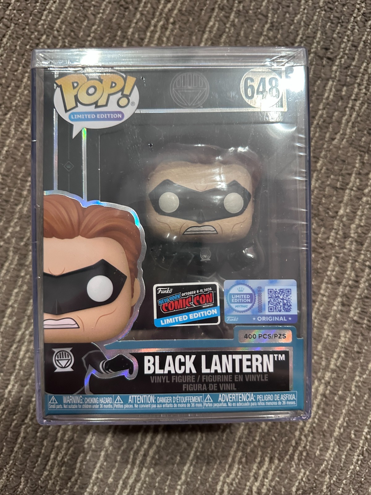 NYCC 2026 FUNKO MYTHIC POP BLACK LANTERN 648 Official Con Sticker LE400 IN HAND