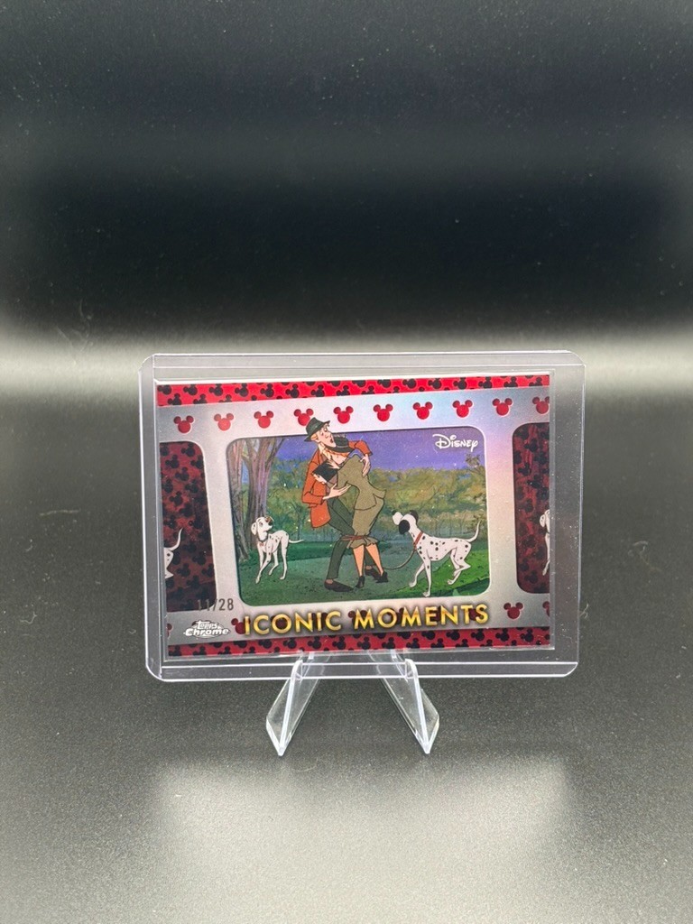 2025 Topps Chrome Disney Iconic Moments Mickey Logo Pongo and Perdita Meet /28