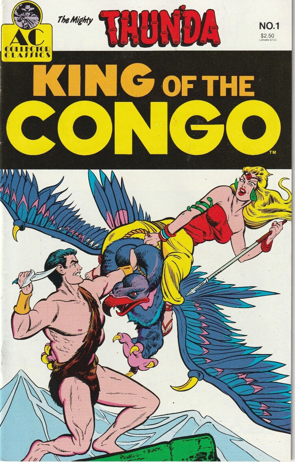 THUN'DA KING OF THE CONGO #1     ONE-SHOT  AC COMICS  1989  NICE