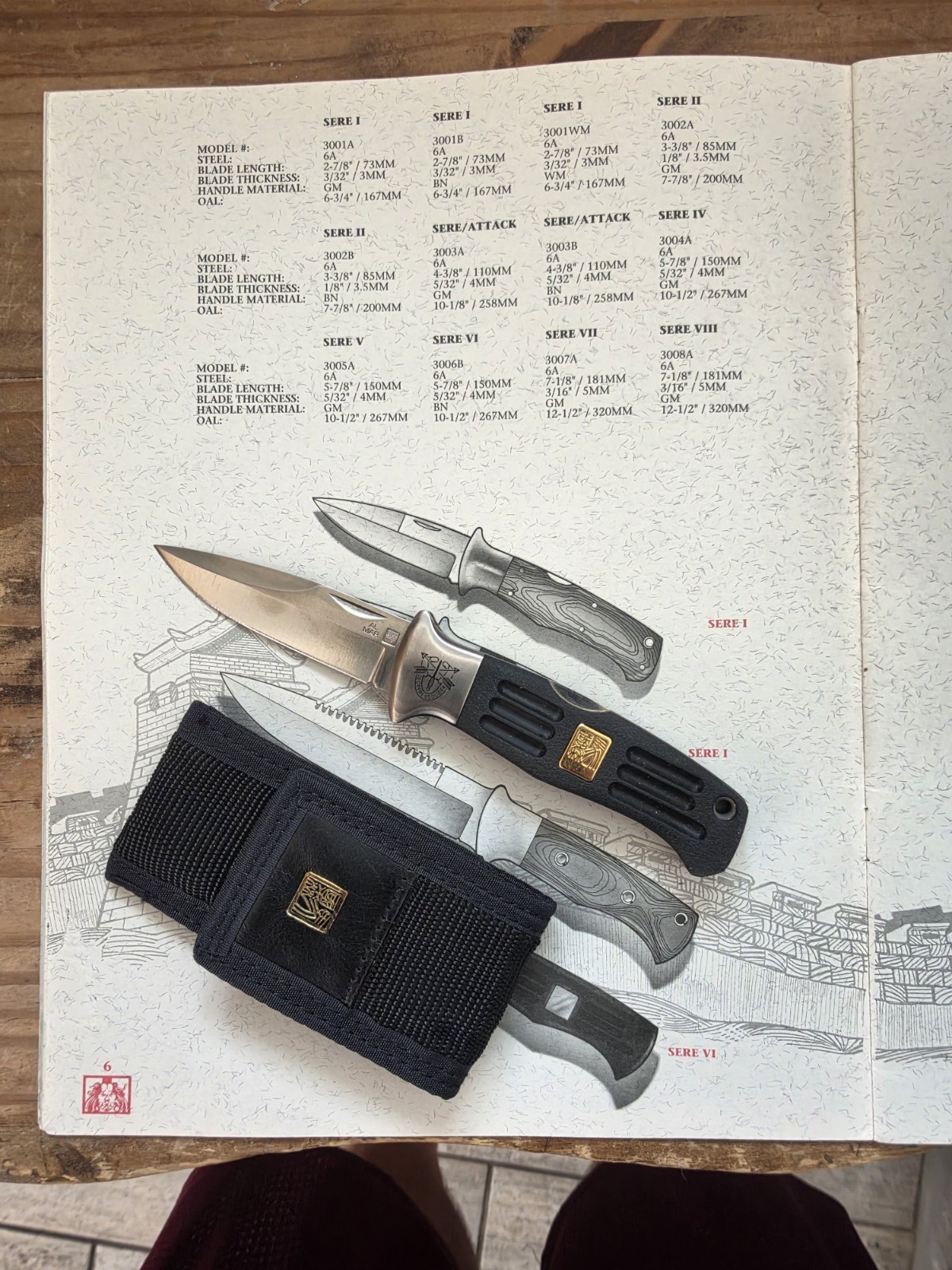 Al Mar SERE 3001-B  SF CREST Tactical Folder Tang Seki Japan; 1980 WITH POUCH 