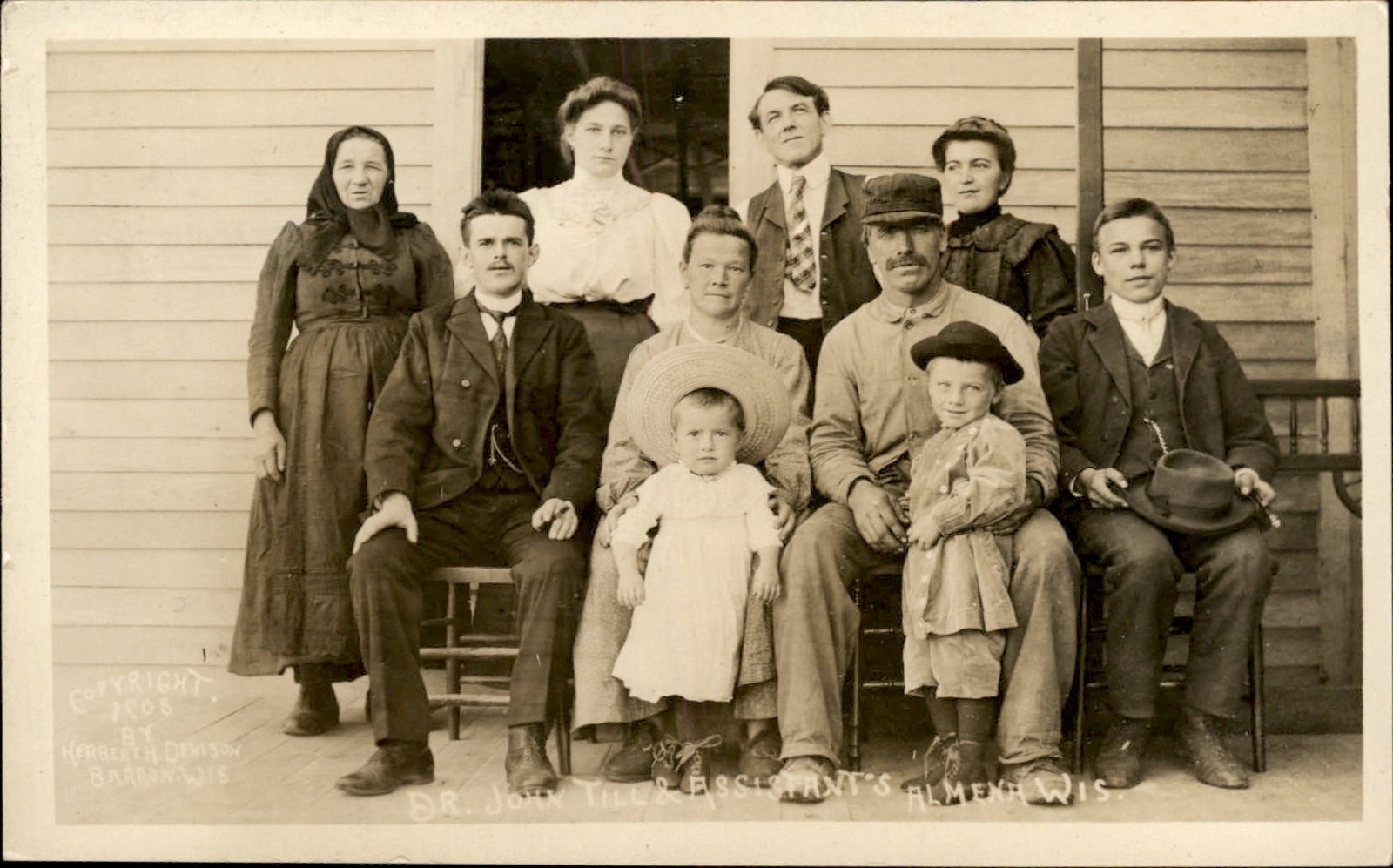 Almena WI Dr. John Till Quack Medicine Social History c1910 RPPC Postcard bhn