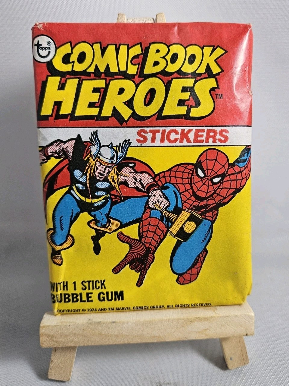 1974 1975 Topps Marvel Comic Book Heroes Stickers Wax Pack SEALED