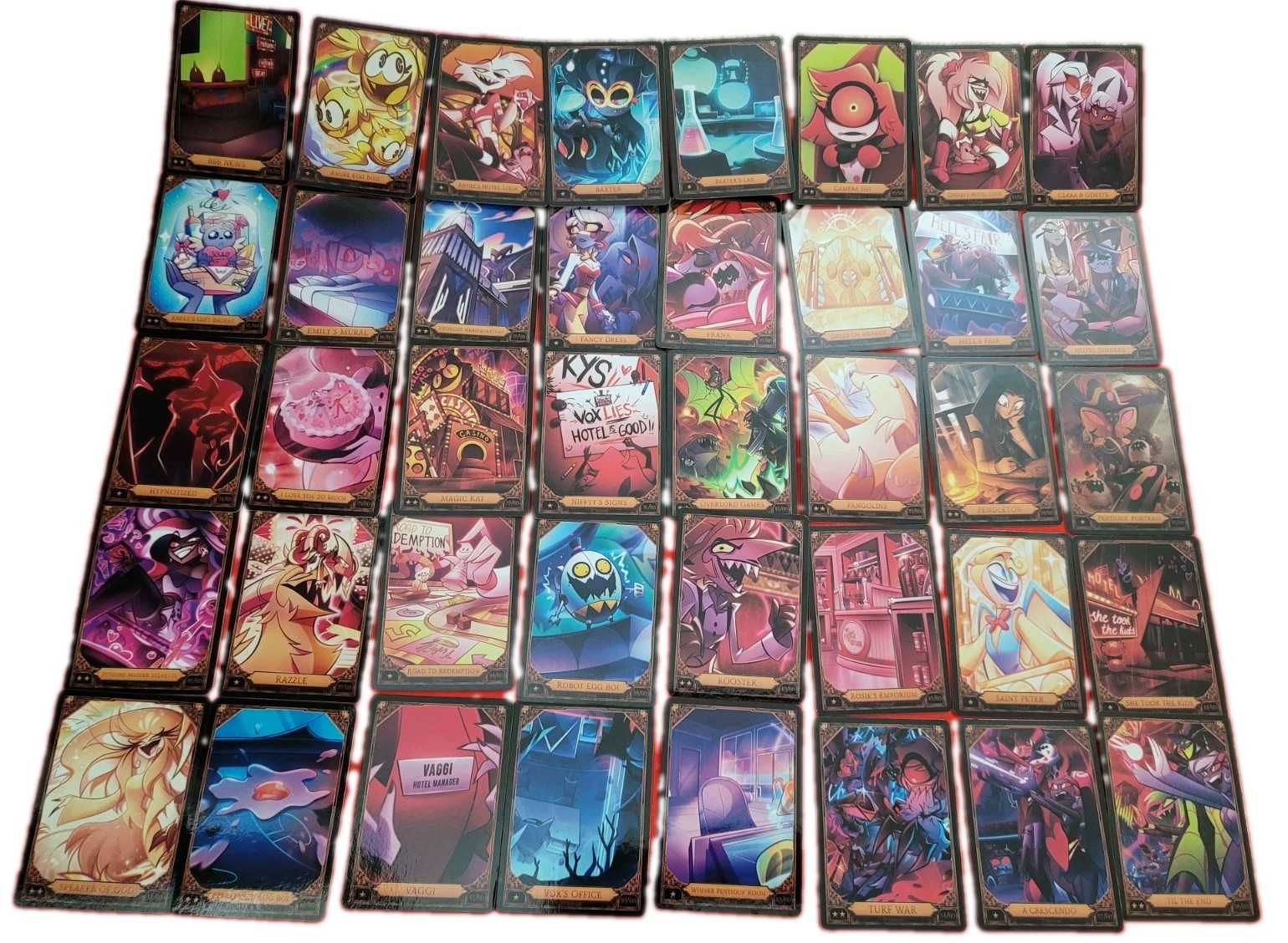 HAZBIN HOTEL SEASON 2 TRADING CARDS COMPLETE SET OF ALL 40 COMMONS  2nd EDITION