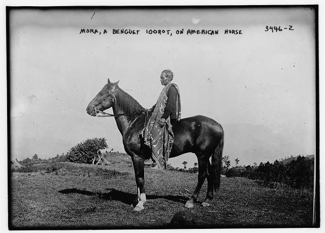 Photo:Benguet Philippines Mora Igorot on American Horse 1900s