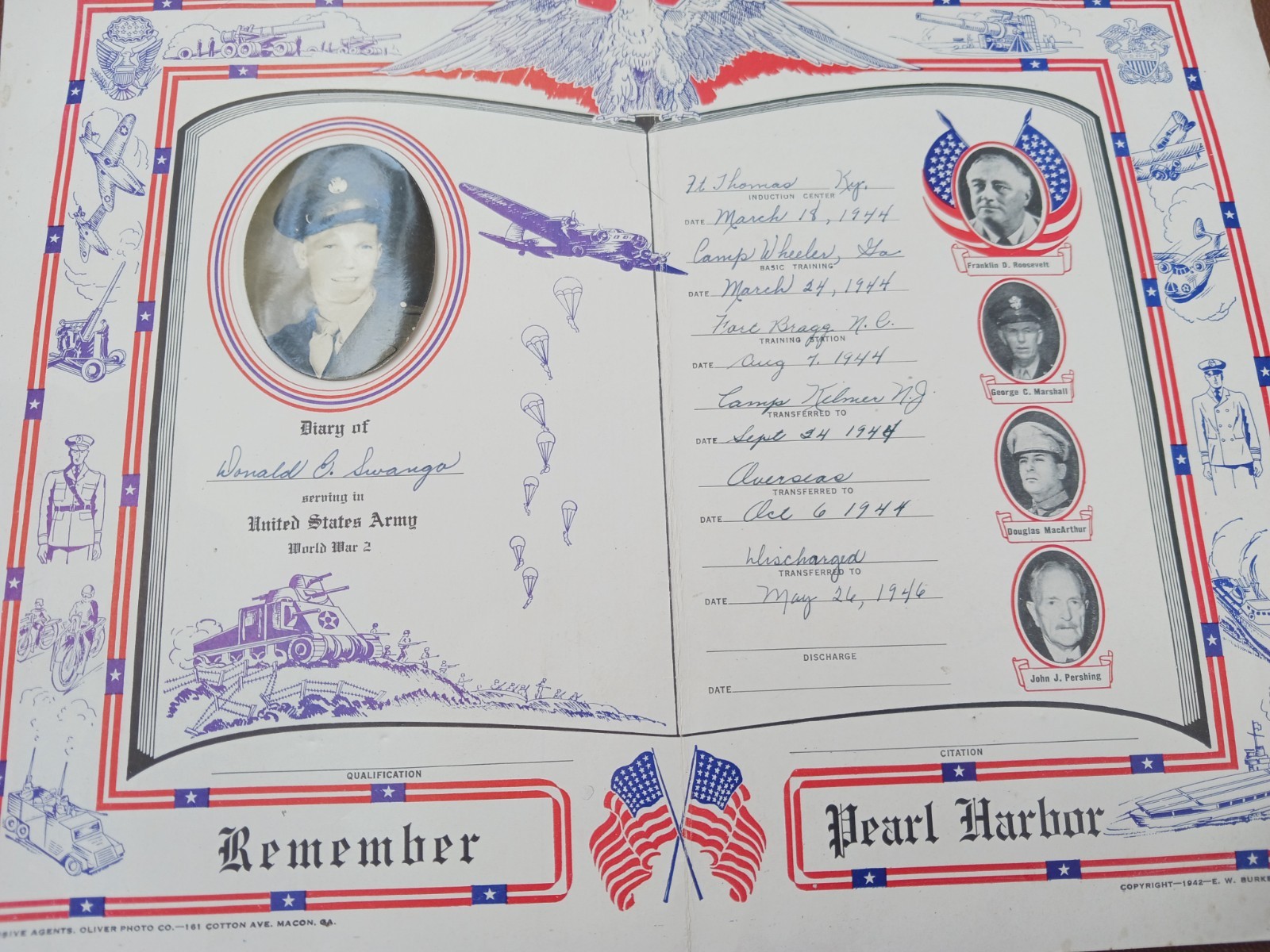 REMEMBER PEARL HARBOR MEMORIAL 1946