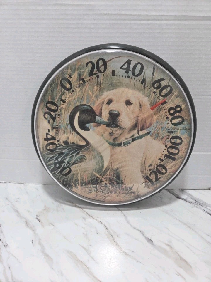 Vintage 1996 Ducks Unlimited Thermometer Acu-Rite 12\