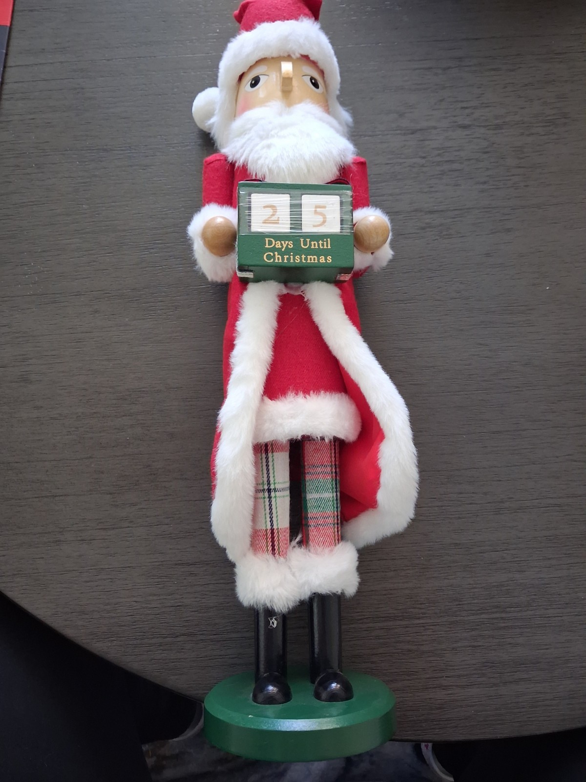 Santa Claus Wooden Nutcracker 14 In Countdown Merry Christmas Santa